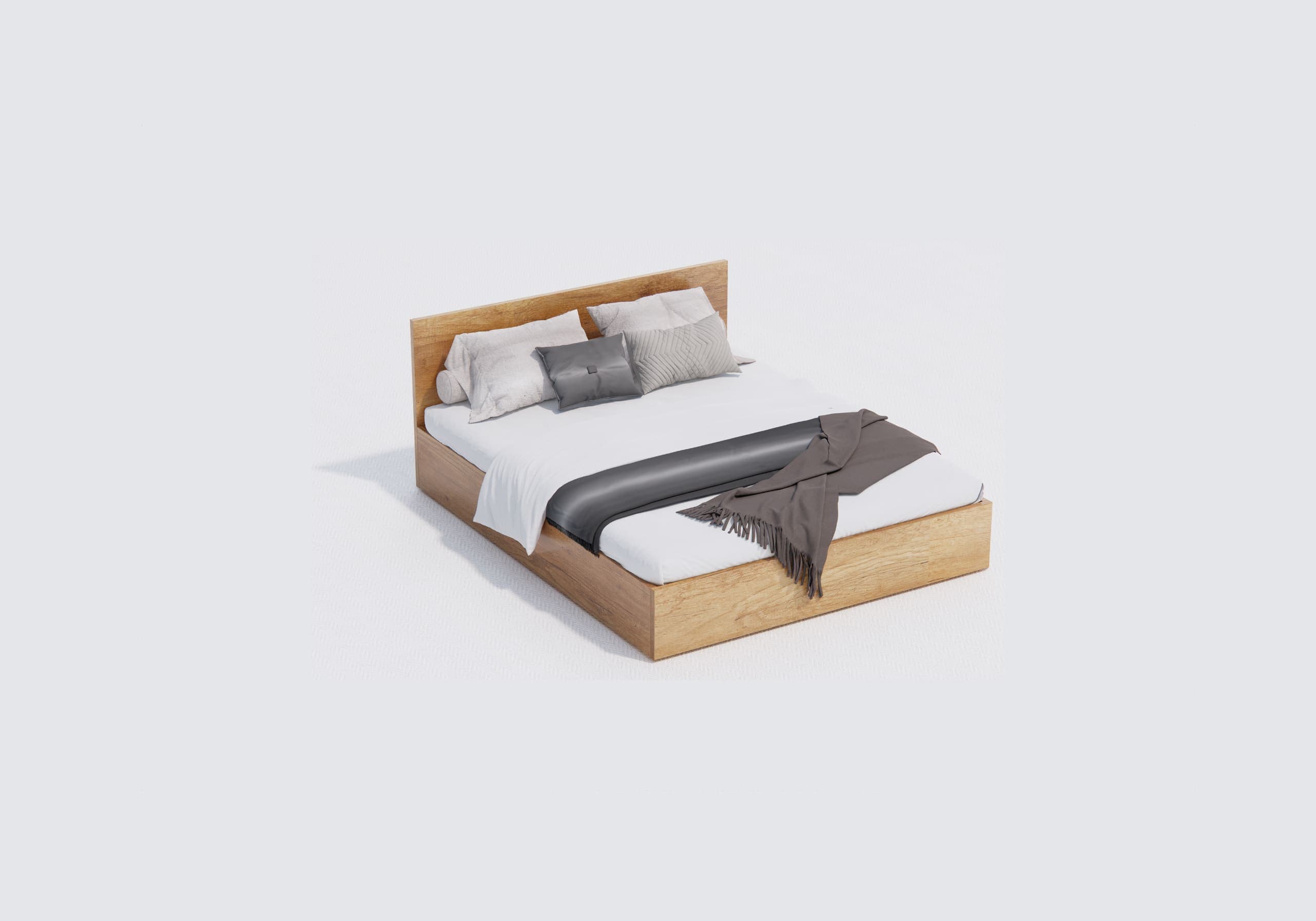 Giường ngủ 1m4 có đầu giường (không hộc kéo bên dưới) Amberline