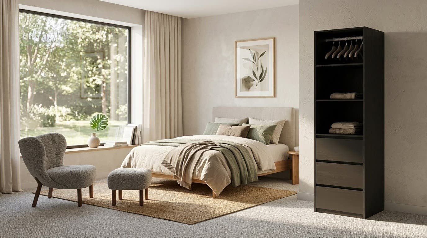 Tủ áo không cánh có 3 hộc kéo Sombre hover