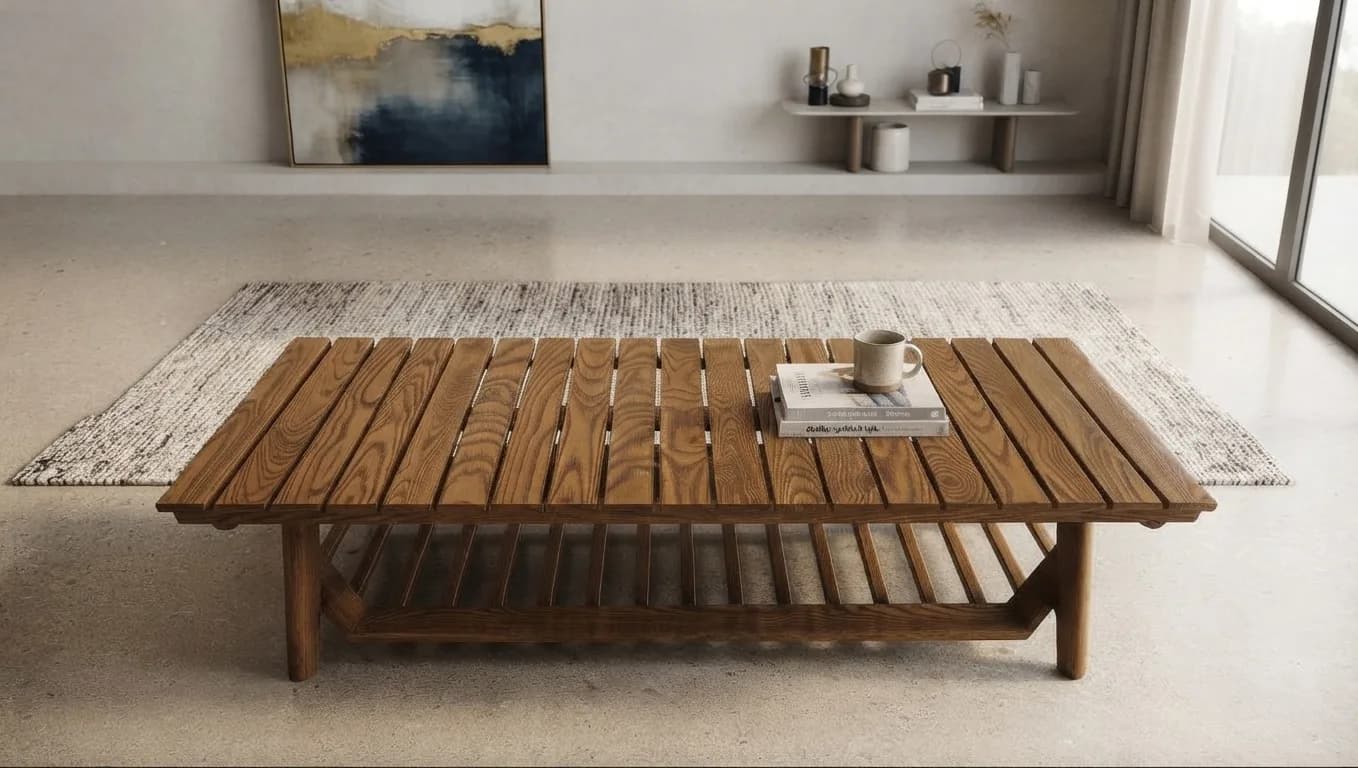 Bàn Trà Gỗ Sồi Armchair