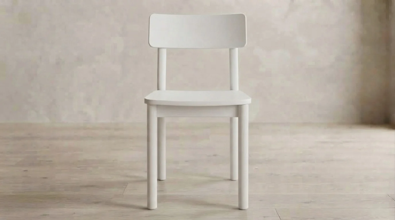 Ghế Ăn Trắng Lưng Cong V-Home (Bản sao)